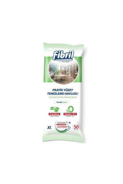 Fibril  Pratik Yüzey Temizlik Havlusu Temizlik Kokulu 24 x 50 (1200 Yaprak) ürün görseli 1