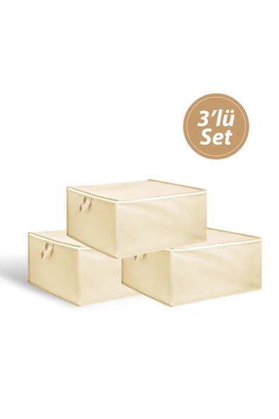 Nondress  Orta Boy Krem Hurç 3 Adet 52x30x24cm ürün görseli 1