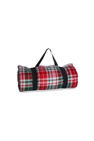 Nondress  Outdress Suya Dayanıklı Çok Amaçlı Piknik Örtüsü 150 X 150 Cm Kırmızı Ekose Desen ürün görseli 1