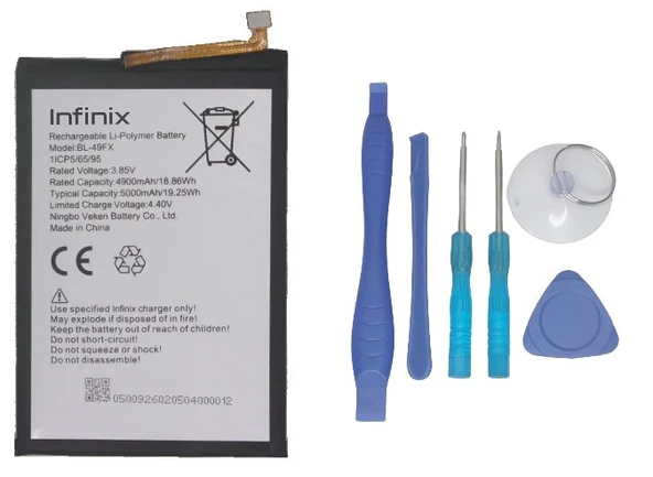 Infinix HOT 8 Uyumlu Batarya Pil Sıfır Orijinal + TAMİR SETİ ürün görseli 1
