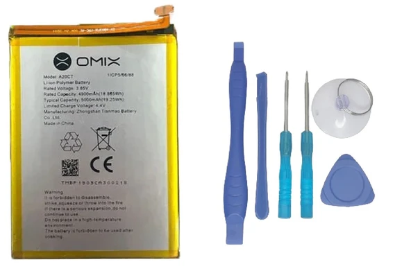 Omix 400 Uyumlu Batarya Pil Sıfır Orijinal + TAMİR SETİ ürün görseli 1