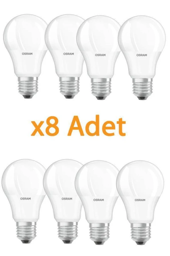 Osram 10W (75W) E27 Led Ampul 6500K Beyaz (8 Adet) ürün görseli 1