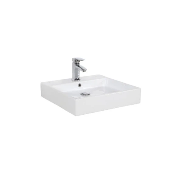 Creavit Next 50x50 cm Setüstü Düz Kare Lavabo NX255 ürün görseli 1