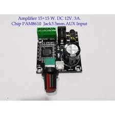 Mini PAM8610 XH-M12012V 2x15W Çift Kanallı Dijital Amplifikatör Kartı ürün görseli 1