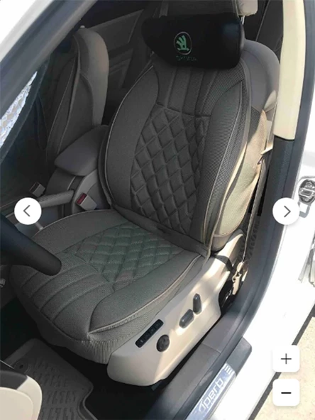 Skoda Superb Oto Koltuk Minderi Full Set Takım-Bej Renk ürün görseli 1