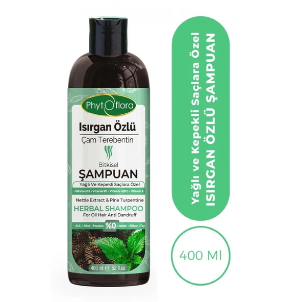 Phytoflora Isırgan Otu ve Çam Terebentin Özlü Bitkisel Şampuan 400 Ml ürün görseli 1