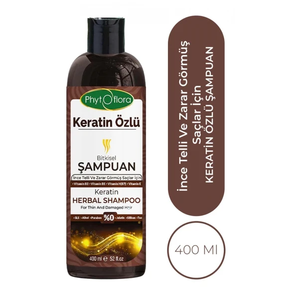 Phytoflora Keratin Özlü Şampuan - Onarıcı ve Güçlendirici Bakım 400 Ml ürün görseli 1