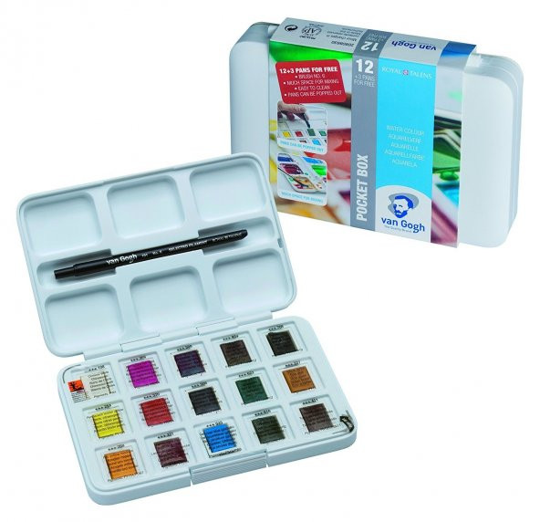 VAN GOGH SULUBOYA TABLET 12+3 SET (PLASTİK KUTU) ürün görseli 1