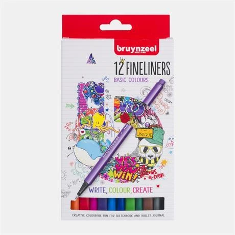 BRUYNZEEL FINELINER 0.4 MM SET 12 RENK ürün görseli 1