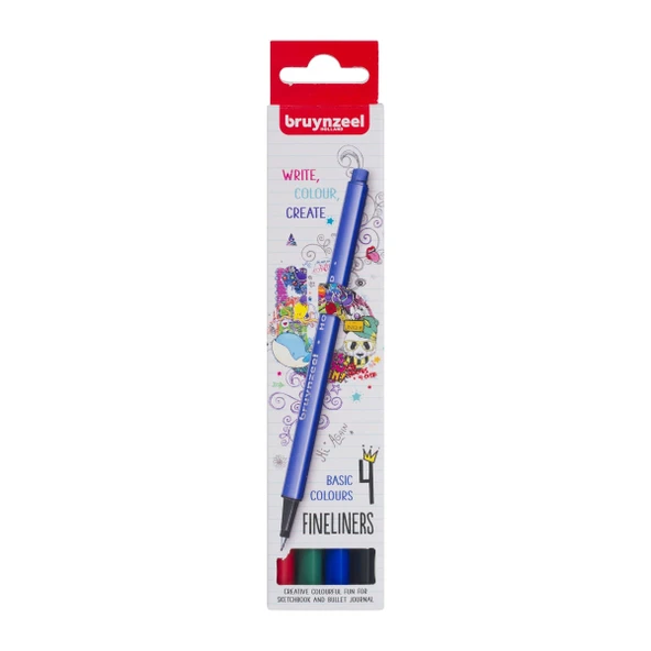 BRUYNZEEL FINELINER 0.4 MM SET 4 RENK ürün görseli 1