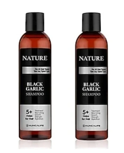Huncalife 2'li Nature Siyah Sarımsaklı Şampuan-350 ml ürün görseli 1