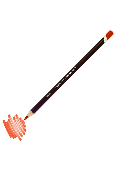 C080 Bright Orange Derwent Coloursoft Kuru Boya Kalemi ürün görseli 1