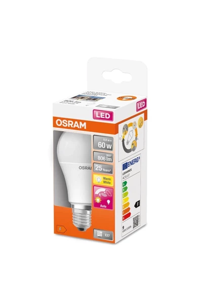 Osram Led Star 8.8W 2700K 806lm E27 Duy Hareket Sensörlü Sarı Işık Ampul ürün görseli 1