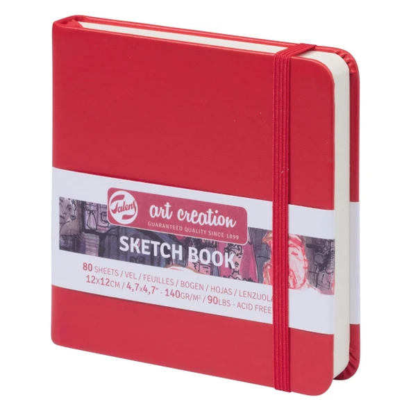 TAC SK.BLCK RED 12X12 140G SKETCHBOOK ürün görseli 1