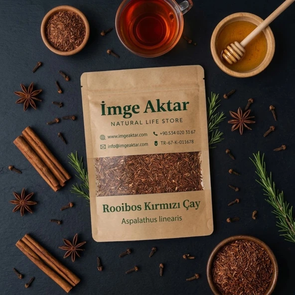 Rooibos Çayı (Kırmızı Çay) - Kafeinsiz & Doğal Güney Afrika Çayı 100g ürün görseli 1