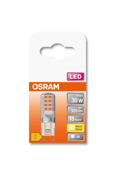 Osram Led 2.6W 2700K 320lm G9 Duy Sarı Işık Ampul ürün görseli 1