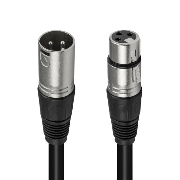 Ayt Canon Erkek Canon Dişi 3 Metre Uzatma Kablo Amfi Mixer Stüdyo Ses Kablosu ürün görseli 1
