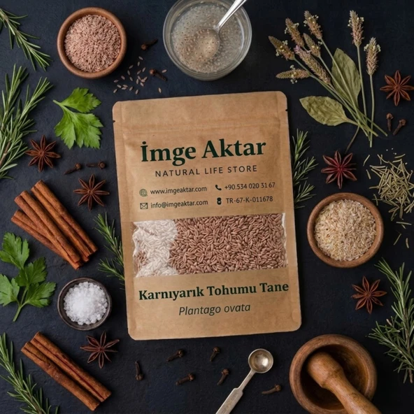 Karnıyarık Tohumu Tane Psyllium 100g ürün görseli 1