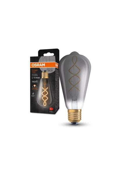 Osram Led Edison 4W 1800K 140lm E27 Duy Füme Işık Ampul ürün görseli 1