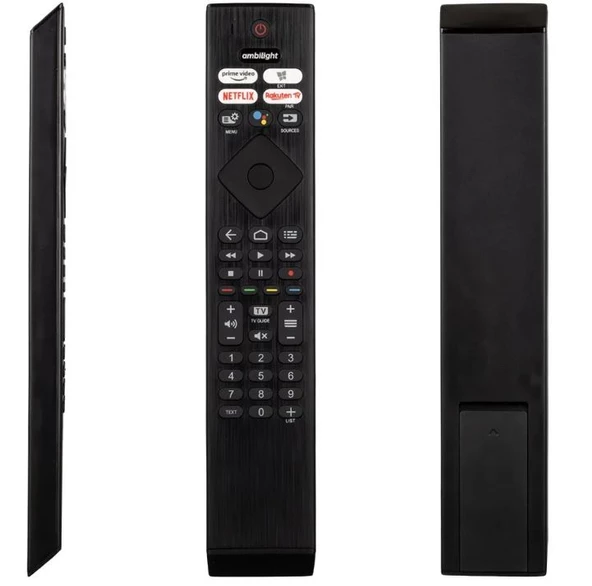 Philips PH V4 - 55PUS943512FZ1 - 65OLED806/12 - 65OLED856/12 - 65PML9507/12 Netflix-Rakuten TV-Prime Video Tuşlu Ses Komutsuz Lcd Led Tv Kumanda ürün görseli 1