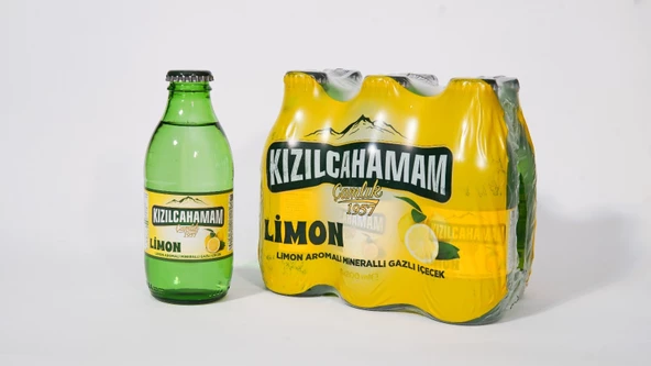 KIZILCAHAMAM LİMON AROMALI MADEN SUYU 200 ml X 24 ADET ürün görseli 1
