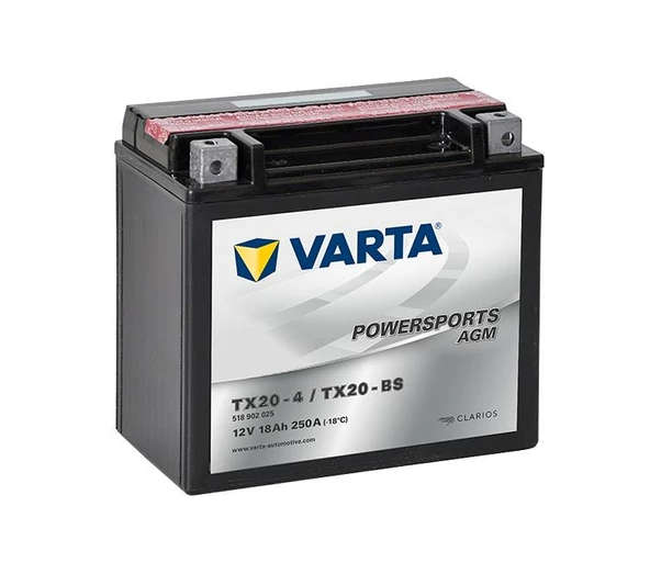 Varta TX20-4 / TX20-BS AGM Motosiklet Aküsü 18Ah ürün görseli 1