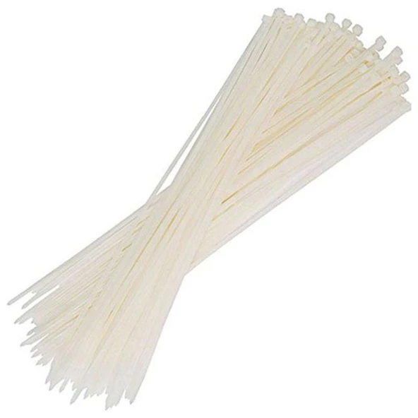 Ayt Powermaster PM-414 25 Cm Beyaz 3.6 Mm Kablo Bağı 100 lü Paket Klip Klemens Cırt Cırt ürün görseli 1
