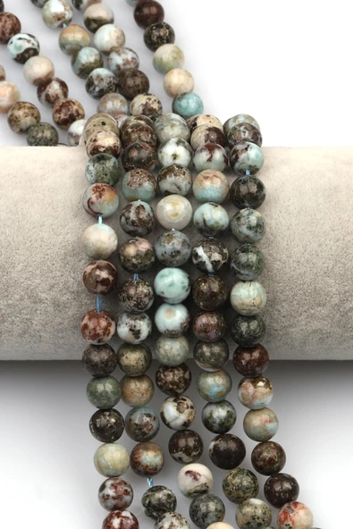 Larimar Doğaltaş Dizi 8 mm Küre Kesim ürün görseli 1