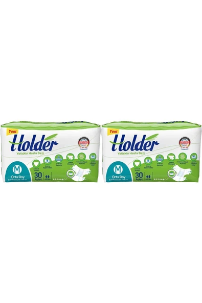 Holder Yetişkin Belbantlı Hasta Bezi Medium 30 x 2 Adet ürün görseli 1