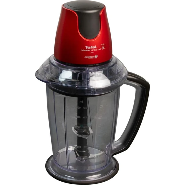Tefal MB4705 MasterChop Powelix Maxi 4 Bıçaklı Rondo ve Doğrayıcı 500 W Kırmızı ürün görseli 1
