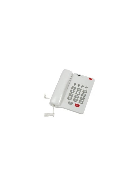 Trax TD-215 Handsfree Ekransız Kablolu Masaüstü Telefon Beyaz | Analog Ofis Telefonu, Hoparlörlü, Santral Uyumlu ürün görseli 1