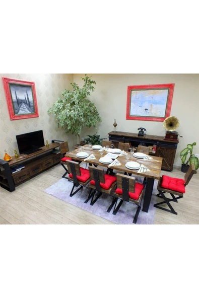 NT Concept Ntconcept Doğal Ağaç Yemek Masası 100cm 210cm Masa ürün görseli 1