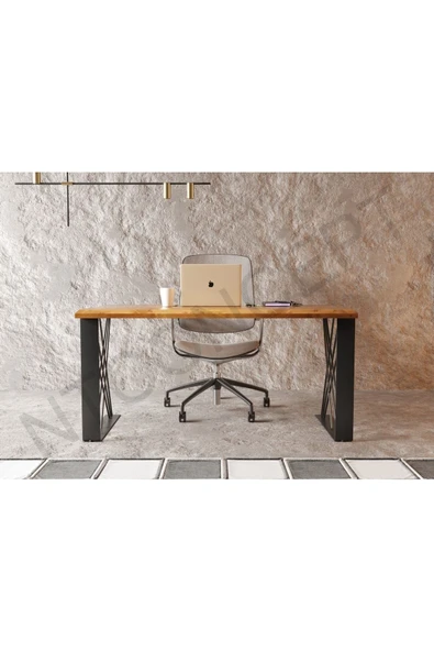 NT Concept Masif Ağaç Ofis Ve Çalışma Masası 75 cm-160 cm ürün görseli 1