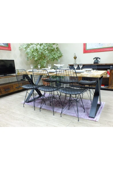 NT Concept Ntconcept Doğal Ağaç Yemek Masası - (85cm-125cm Masa) ürün görseli 1