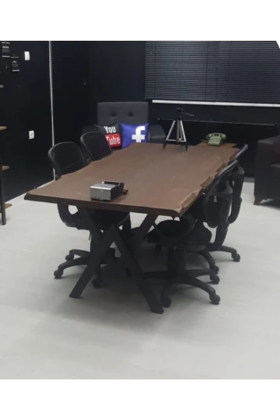 NT Concept Ntconcept Masif Doğal Ağaç Toplantı Ve Ofis Masası(100cm-240cm) ürün görseli 1