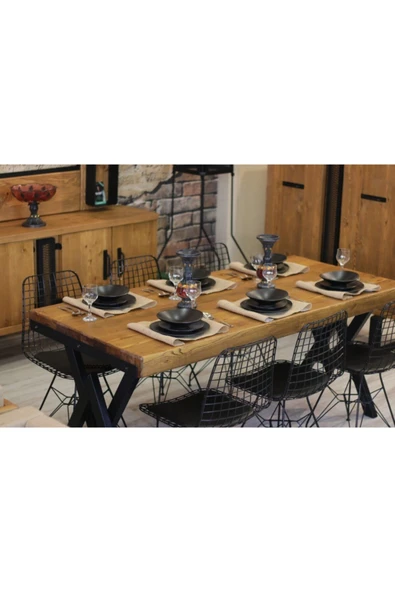 NT Concept Ntconcept Masif Ahşap Yemek Masası - 100cm-220cm Masa ürün görseli 1