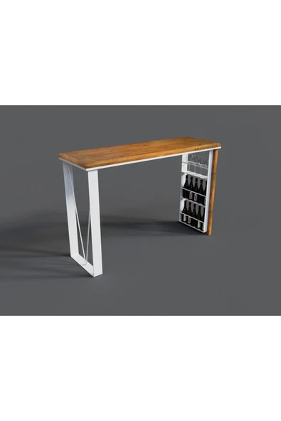 NT Concept Ntconcept Masif Ahşap Mutfak Ve Bar Masası(200cm-60cm-h105cm) ürün görseli 1