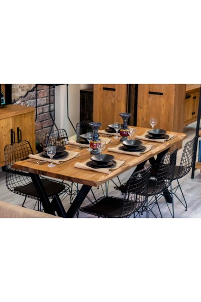 NT Concept Ntconcept Masif Ağaç Mutfak Masası(85cm-125cm Masa) ürün görseli 1