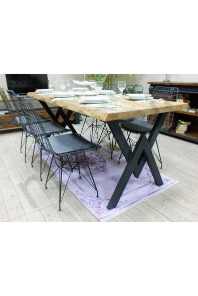 NT Concept Ntconcept Doğal Ağaç Yemek Masası - (85cm-200cm Masa) ürün görseli 1