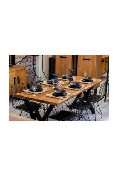 NT Concept Ntconcept Masif Ağaç Yemek Masası - 100cm-200cm Masa ürün görseli 1