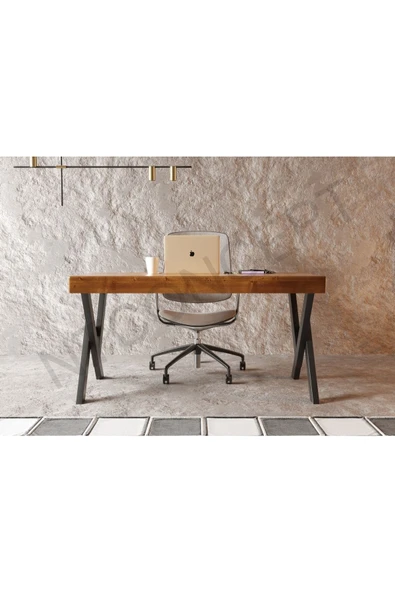 NT Concept Lidya Ntconcept Masif Ağaç Ofis Ve Çalışma Masası(75cm-180cm) ürün görseli 1
