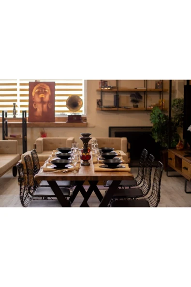 NT Concept Ntconcept Masif Ağaç Yemek Masası - 85cm-230cm Masa ürün görseli 1