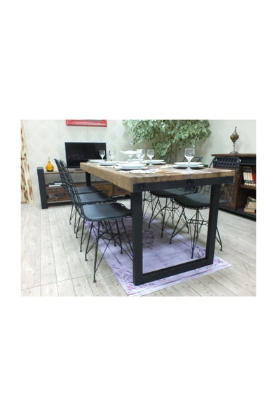 NT Concept Ntconcept Masif Ağaç Yemek Masası - 85cm-200cm Masa ürün görseli 1