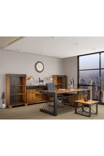 NT Concept Wien Masif Ahşap Ofis Takımı(140cm'lik Takım) ürün görseli 1