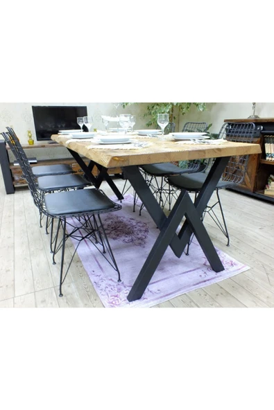 NT Concept Doğal Ağaç Yemek Masası - (100cm-210cm Masa) ürün görseli 1