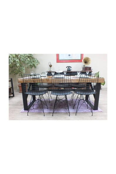 NT Concept Ntconcept Masif Ağaç Yemek Masası - 100cm-200cm Masa ürün görseli 1