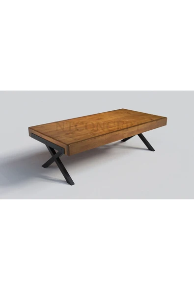 NT Concept Ntconcept Doi X Ayak Masif Ahşap Sehpa(75cm-160cm-h44cm) ürün görseli 1