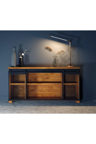NT Concept Ntconcept Arme Masif Ağaç Ray Kapak Konsol(140cm) ürün görseli 1