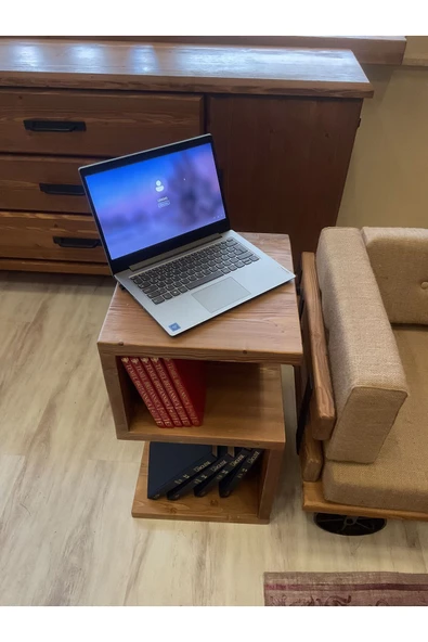 NTCollection NTConcept Ahşap Masif Yan Sehpa Kitaplık ürün görseli 1