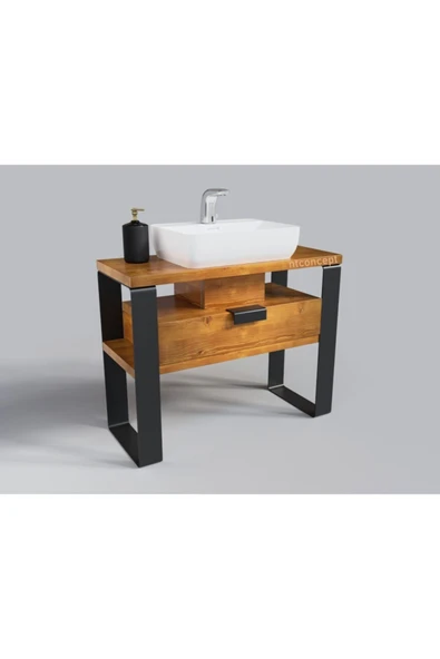 NT Concept Masif Ağaç Banyo Dolabı(hilton)(70cm) ürün görseli 1